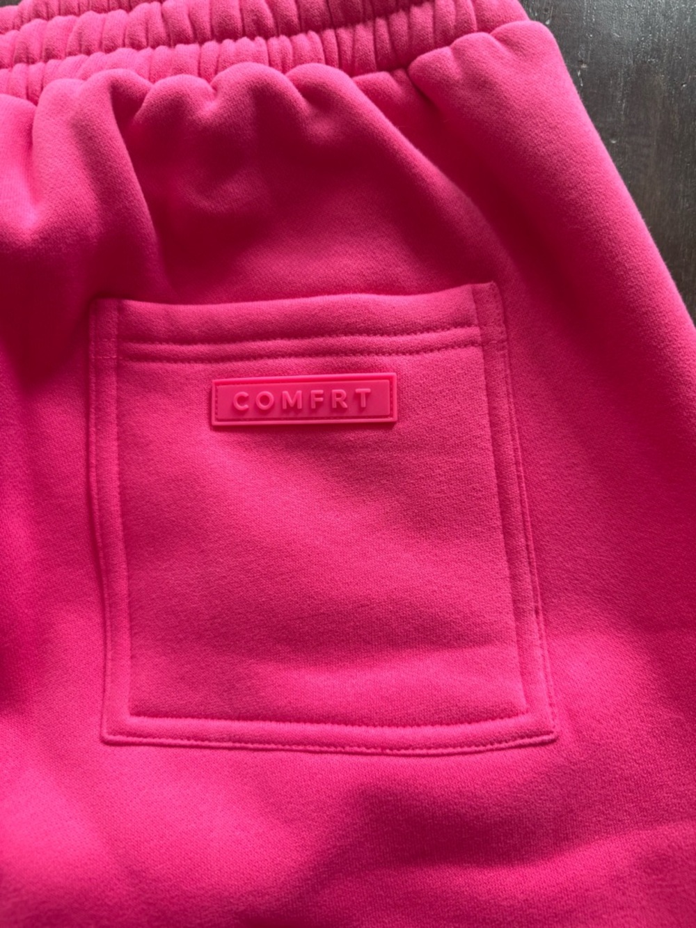 Comfrt Airplane Mode Travel Sweatpants Jogger w Pockets Wlastic Waist Hot Pink M - Picture 9 of 12